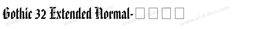 Gothic 32 Extended Normal字体转换